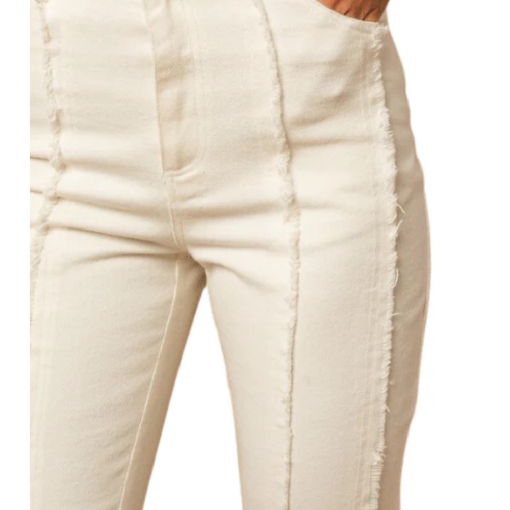 Linen joie cream/ white pants belt womens linen pants